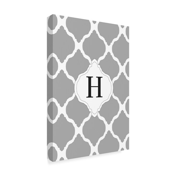 Art Licensing Studio 'H Gray Monogram' Canvas Art,12x19